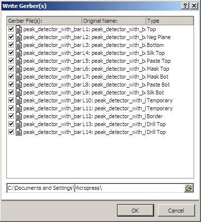 Botão Camtastic1.cam no Altium Designer