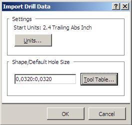Janela NC Drill Setup